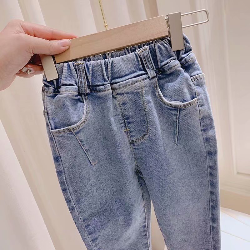 Meisjes Jeans Voor Kinderen Lente Herfst Broek Kinderen Jeans Kids Denim Broek Casual Ripped Baby Jean Baby Kleding