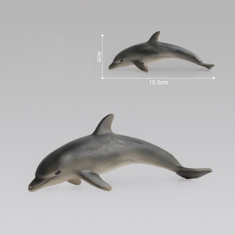 Sea Animal Model Blue Gray Whale Sperm Whale Shark Dolphin Manta Rays Oceans World DIY Epoxy Mini Figurine Action Figures Toys: 02