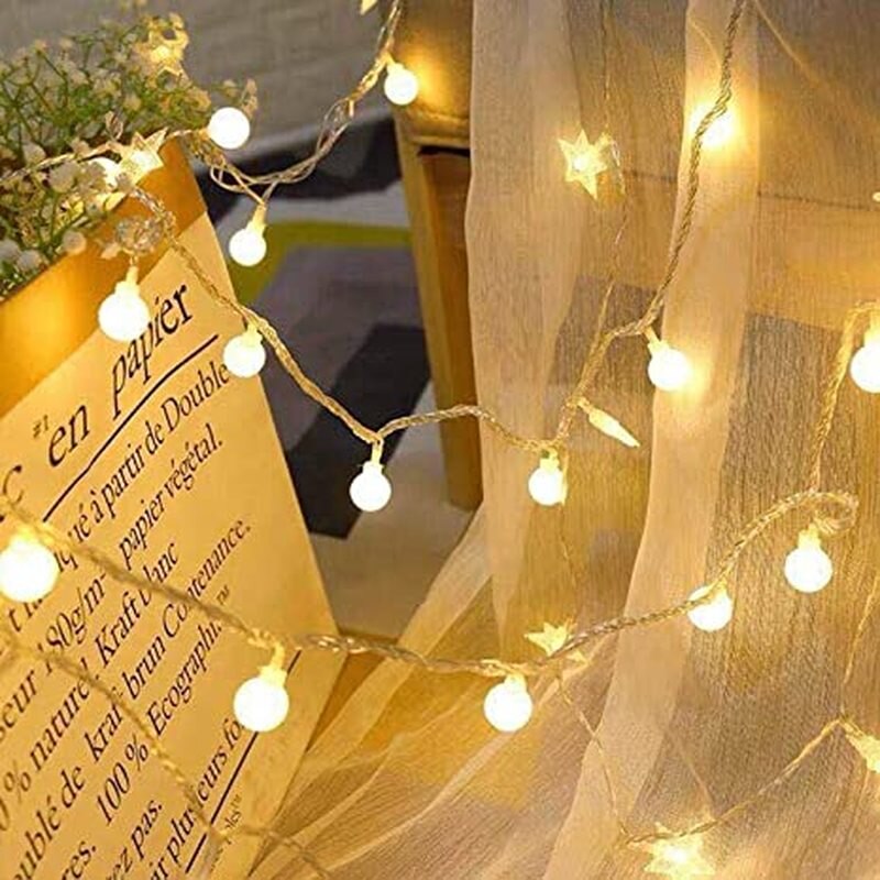 3M 4M 5M Fairy Tale Garland LED Ball String Lights Are Not Waterproof Christmas Tree Wedding Home Interior Decor Battery Powered