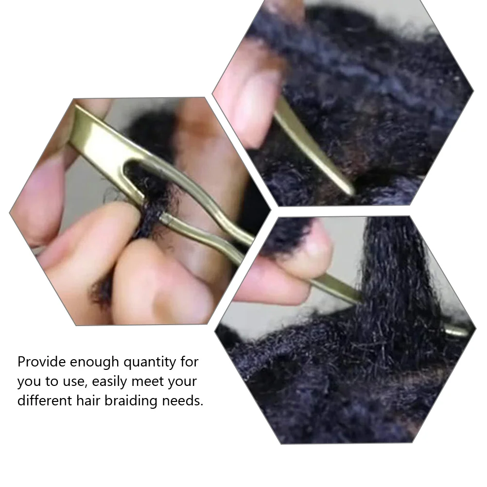 9-delige haaknaalden Haar Dreadlocks Pins Vergrendelingsgereedschap Vlechten Accessoires Gereedschap Rechtzetten in elkaar grijpende naalden