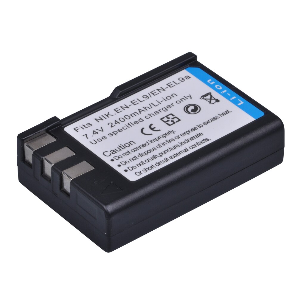 Akuu-batería para Nikon EN-EL9 D40, D60, D40X, D5000, D3000, EN-EL9a EN EL9, EN-EL9a, 2400mAh