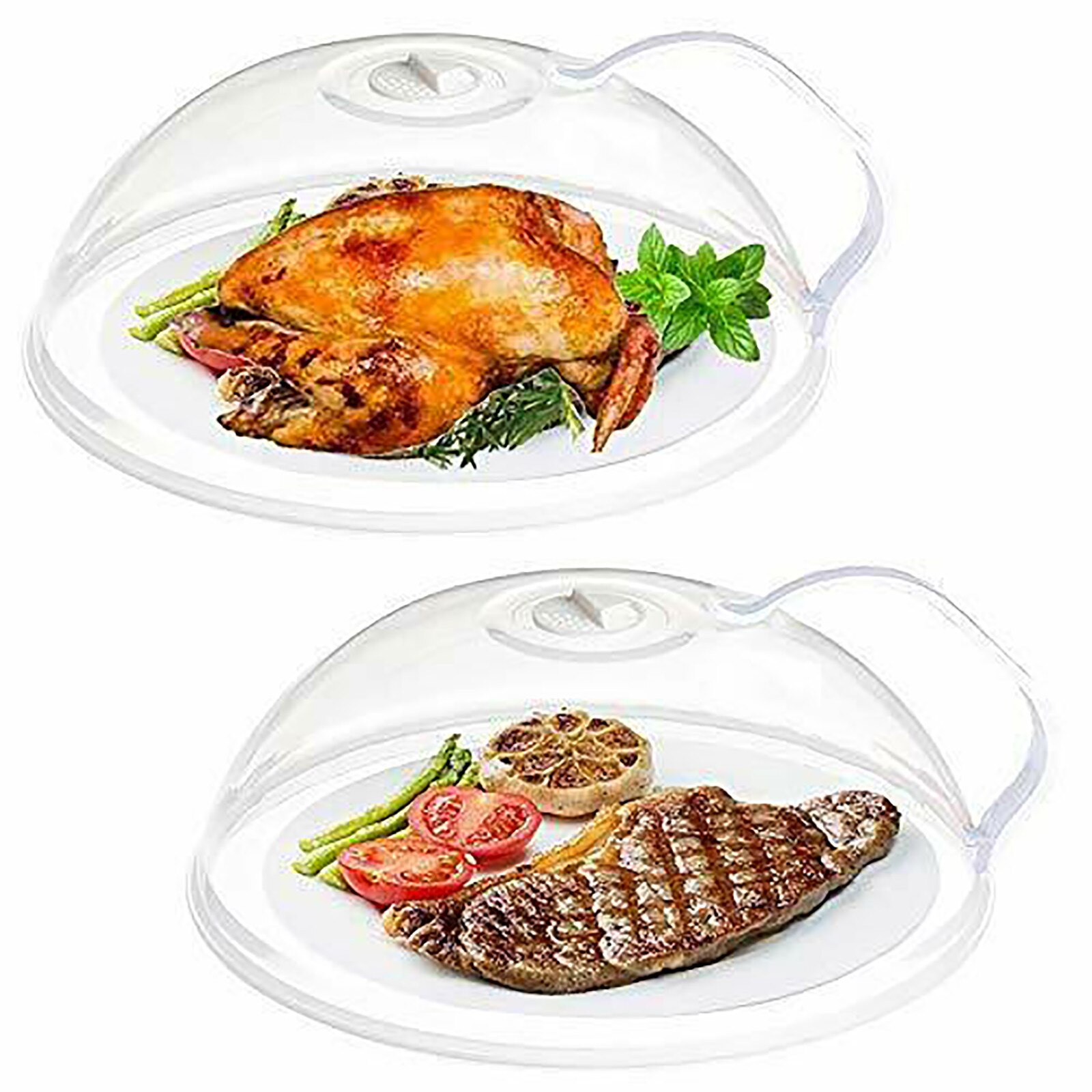 Plastic Pan Lid Food Cover Microwave Oven Dish Plate PP Cover Transparent Anti-Splash Silicone Caps Pot Cover Cookware Lid
