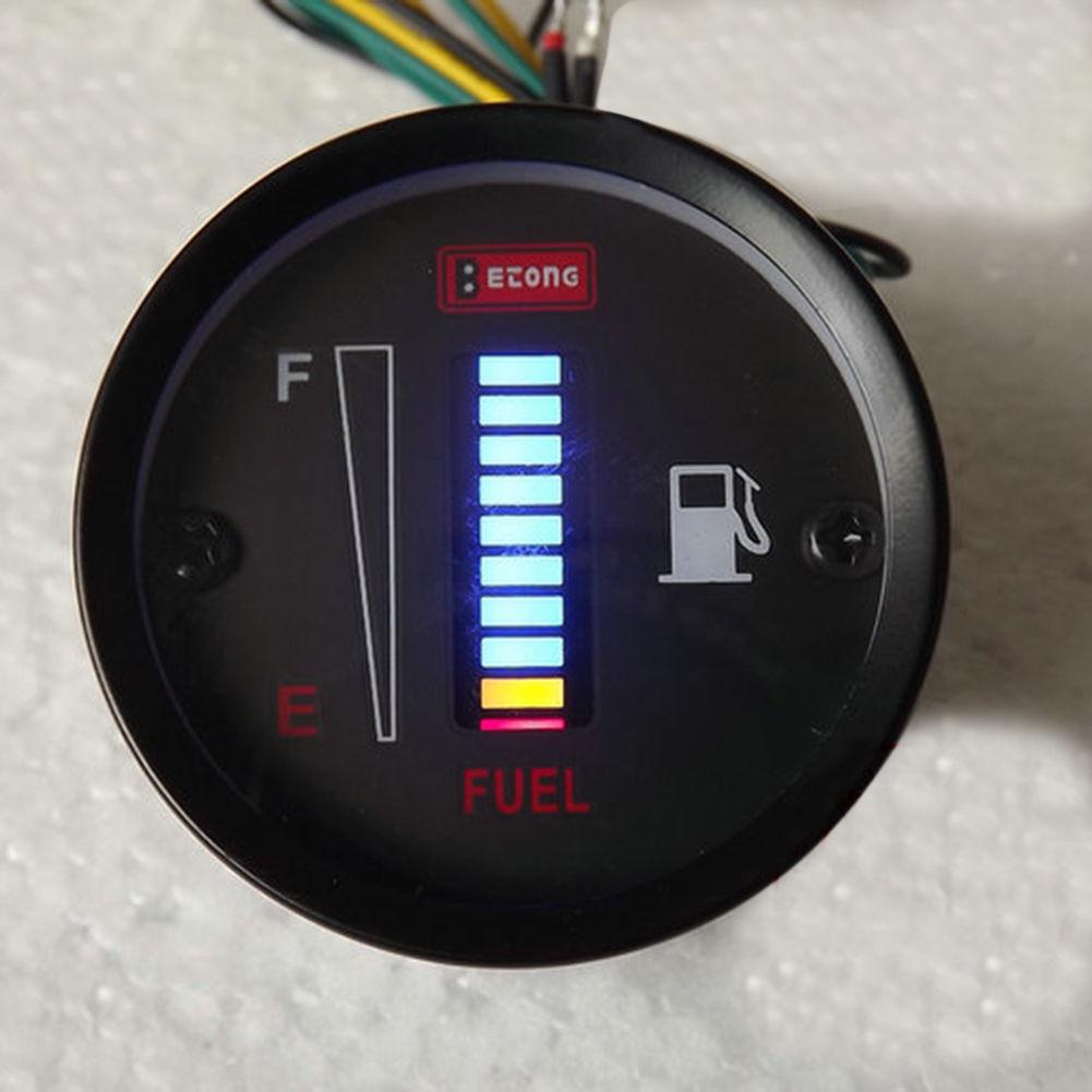 Jauge de niveau de carburant pour moto, universel, 52mm, numérique LED