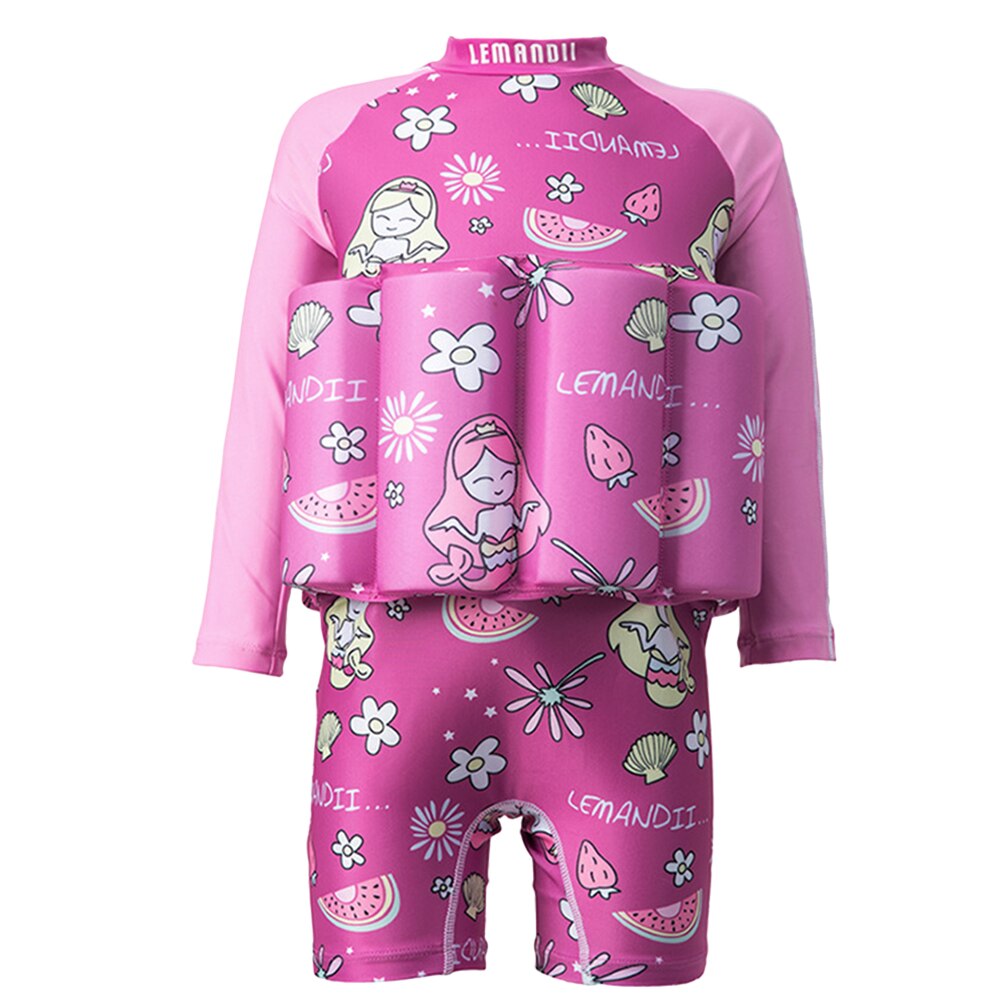 Baby Girls Swimsuit Buoyant One-Piece Swimsuit Swimming Clothes Bath Suits Protection Swimwear For Kids Maillot De Bain Fille