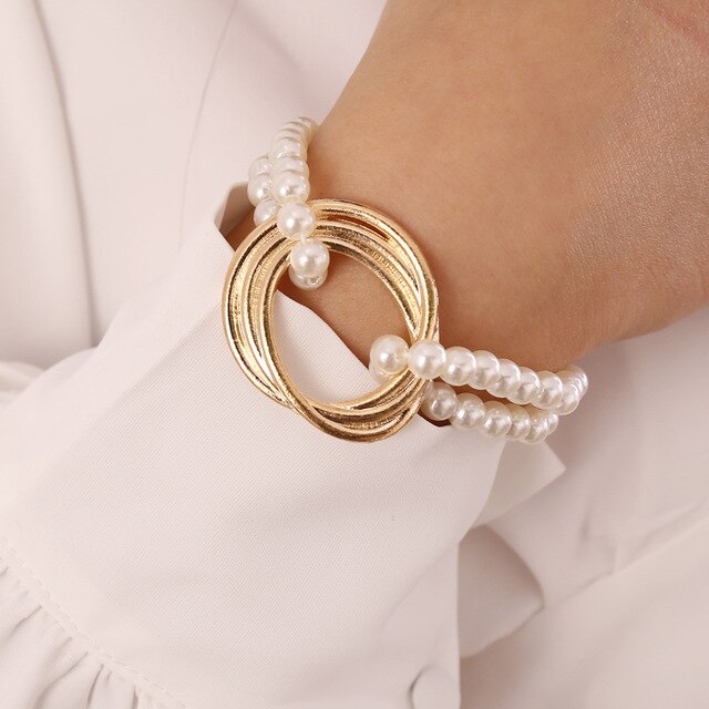 Enkle geometriske perler beaded choker halskæde til kvinder temperament vintage perlekæde kvinders senior luksus smykker: 3