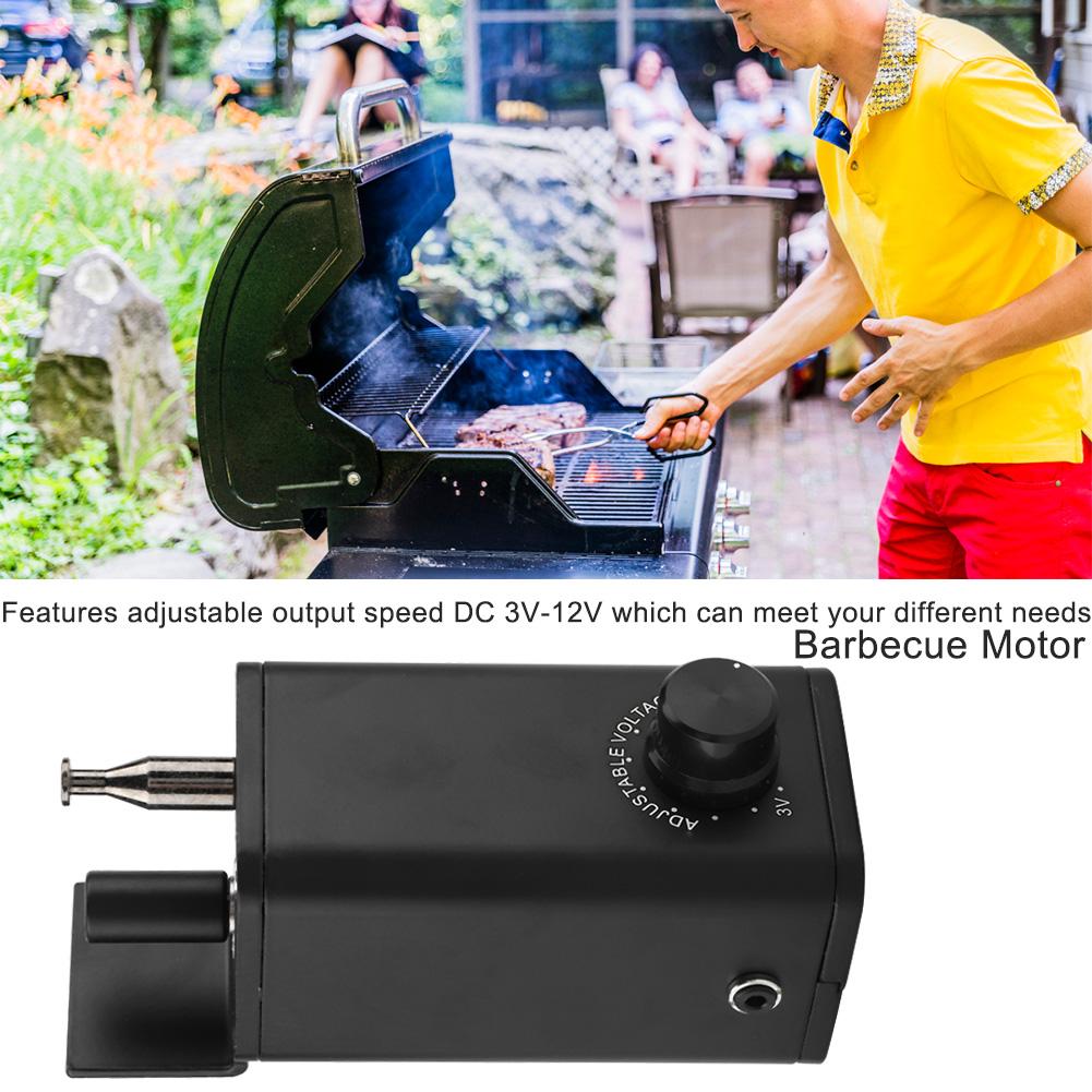 TOPINCN BBQ DC 3-12V Output Adjustable BBQ Roast Rotisserie Grill Motor Rotator Barbecue Tool