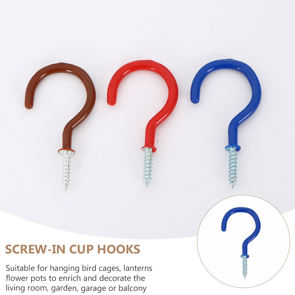 24pcs Aluminum Alloy Screw Hook Wall Mount Ceiling Hooks Alloy Ceiling Hangers