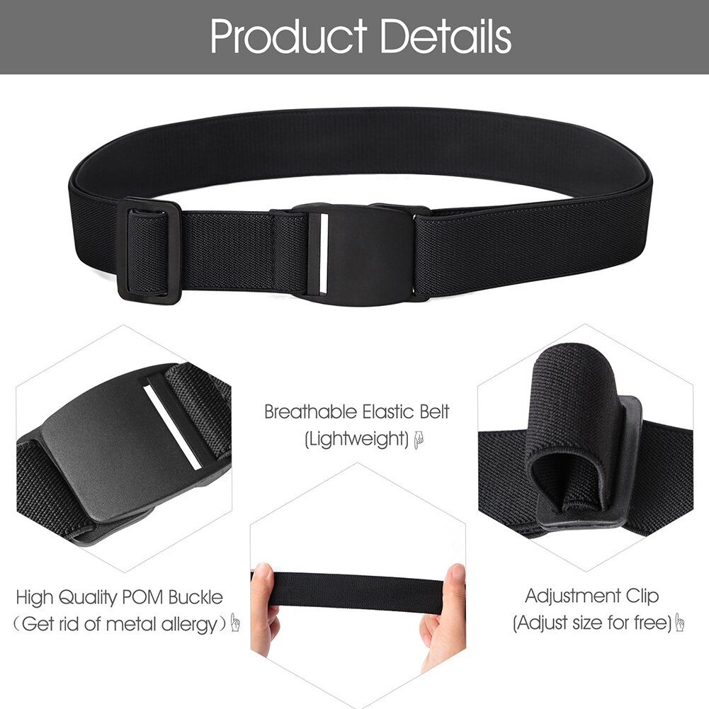 Kobiety mężczyźni moda prezenty zwykły anty alergia dekoracyjne elastyczne robić dżinsów regulowane płótno rozciągać solidny pas biodrowy płaska klamra