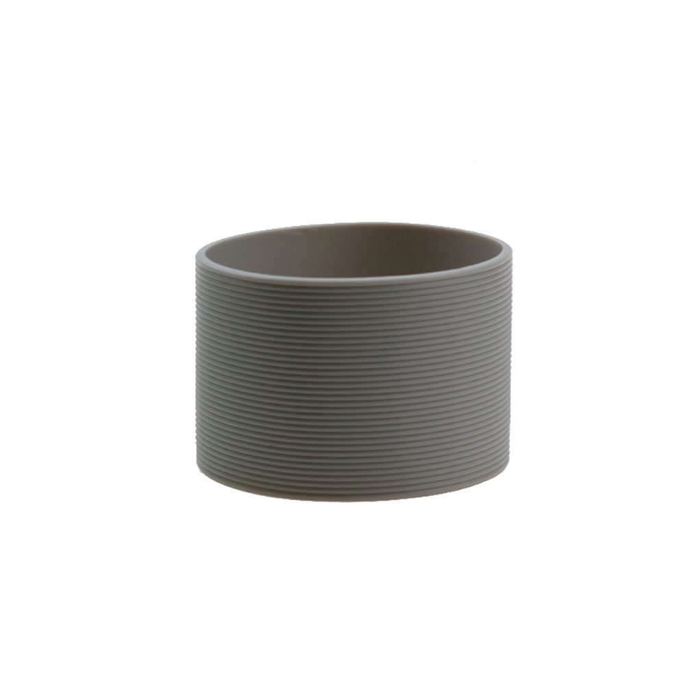 Silicone world 6.5CM tazza di vetro in Silicone tazza antiscivolo manica isolamento antiscivolo copertura protettiva striscia orizzontale copertura isolante: Gray