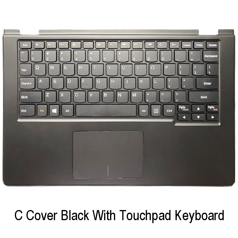 For Lenovo Yoga 2 11 Series Laptop LCD Back Cover/Palmrest With Keyboard With Touchpad A C Cover Silver Orange Black: C Cover Black 