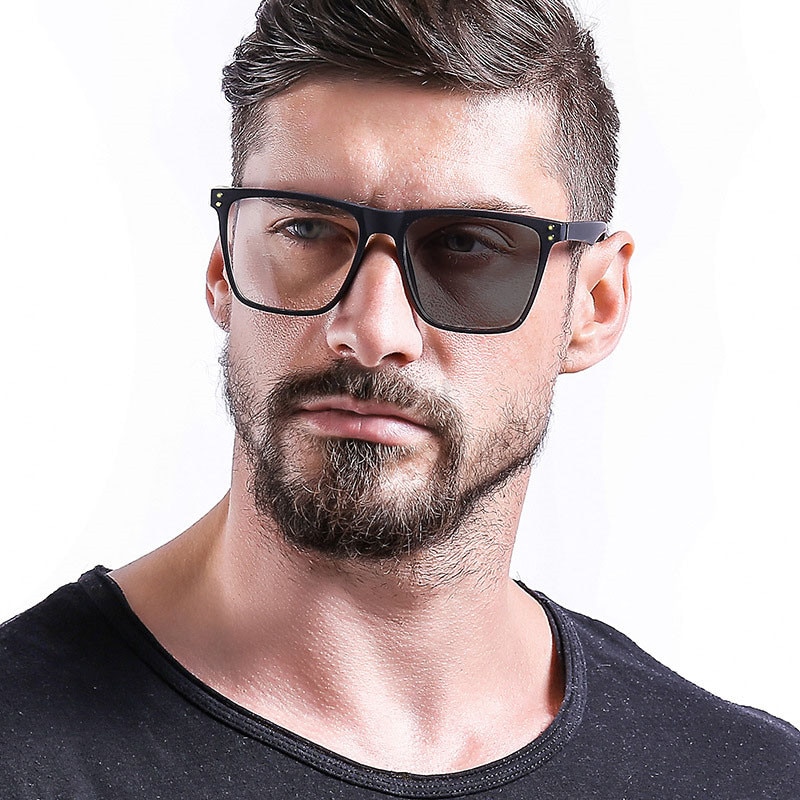 Photochromic Finished Myopia Glasses Photosensitive Chameleon Anti-glare Change Color Lens Prescription Glasses FML