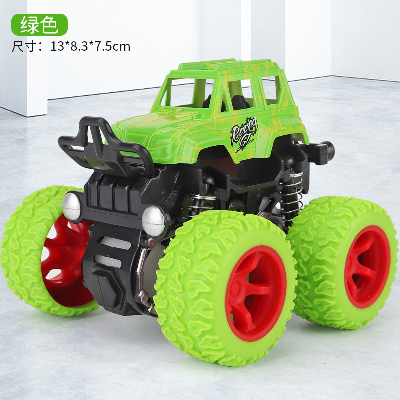 Alloy ABS Inertia Four-Wheel Drive Big Foot Toy Off-Road Vehicle Children&#39;s Stunt Car Toy for Baby: D