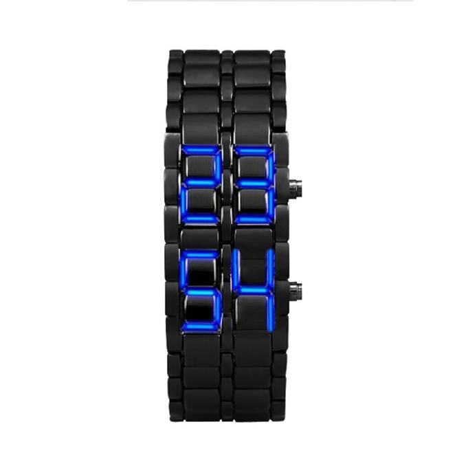 Lava Iron Style Mannen Sport Horloge Zwarte Armband Led Sport Horloge Rvs Digitale Horloge Reloj Hombre: Default Title