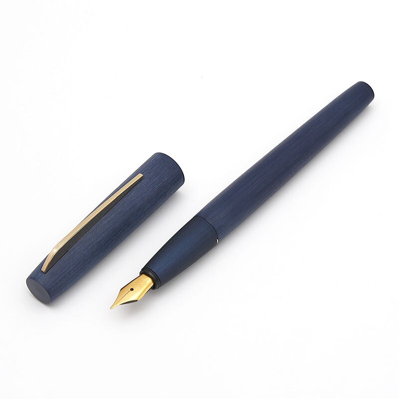 Pluma estilográfica negra Kaco con cartucho de tinta, pluma de plástico para escribir material escolar y de oficina,: Blue