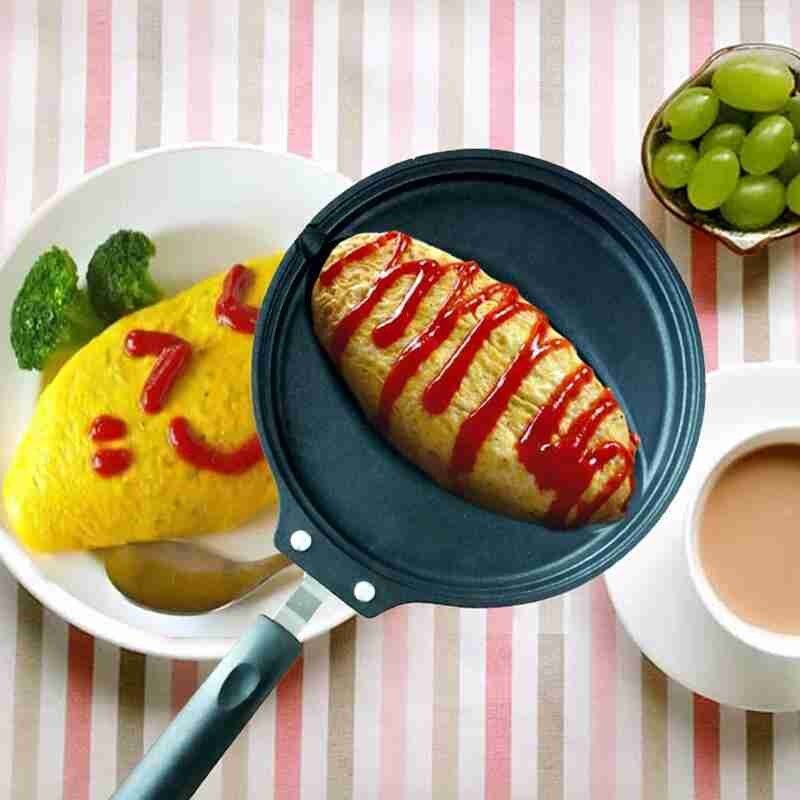 Non-stick Omelette Rice Pan Flat-bottomed Frying Pan Restaurant Egg Dumplings Liquid Omelet Rice Mold For Commercial Gas Stove