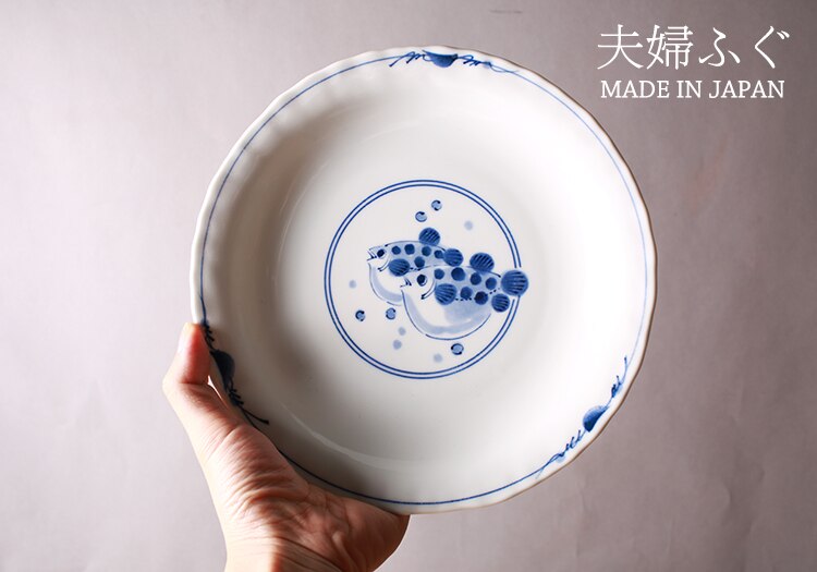 8.5 inch japanse stijl borden keramiek versterkt porselein servies keuken dineren vis dinerbord onder geglazuurd rond