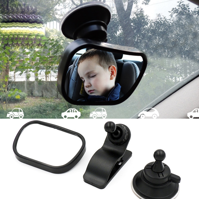 Veiligheid Auto Achterbank Baby View Spiegel Zuig Clip-On Verstelbare Baby Achter Bolle Spiegel Auto Baby Kids Monitor auto Accessoires