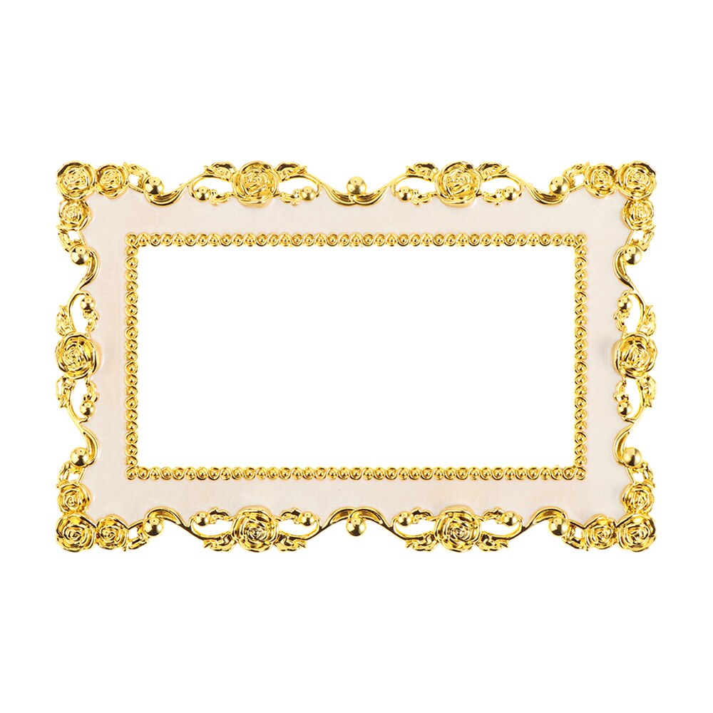 Rose Rand Licht Schakelaar Cover Goud Zilver Hars Enkele Dubbele Lichtschakelaar Surround Socket Plaat Muursticker Cover Frame Decor: Gold-Double