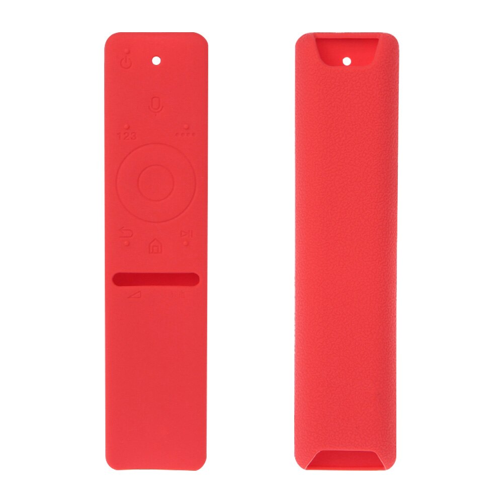 Smart tv siliconen hoesje afstandsbediening voor samsung voice versie  bn59 serie anti-verlies 3m schokbestendig waterdicht volledige bescherming: Rood
