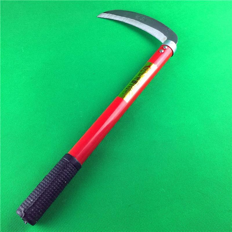 Outil de jardin pointu Durable léger de poignée en bois de faucille d'herbe de jardinage en acier parfait pour désherber et cultiver