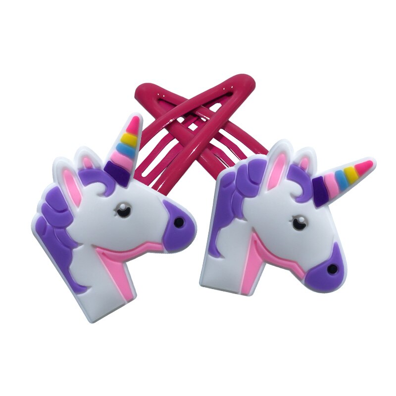 Eenhoorn Elastische Haarbanden Kids Rubber Hoofdbanden Haar Clips Haarspelden Meisjes Hoofddeksels Kinderen Haaraccessoires: 1pair  2027-03