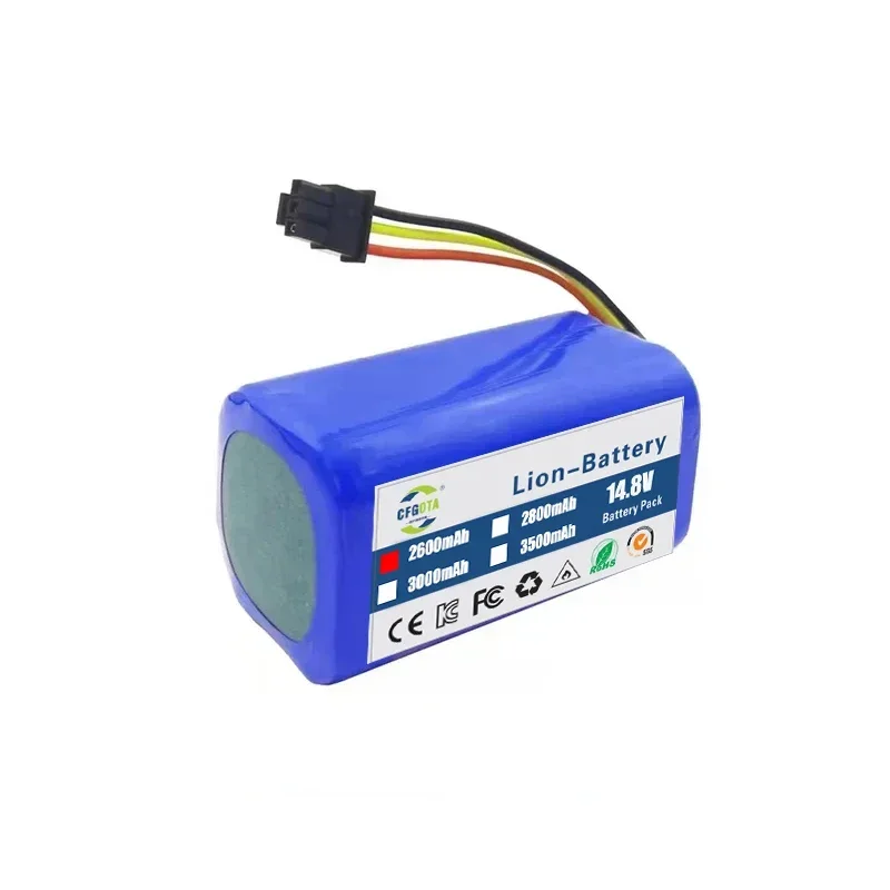 Roboter-Staubsauger-Akku, 14,8 V, 3500 mAh, kompatibel mit Qihoo 360 S5 S7 T90 – Ersatzteig für Roboter-Staubsauger