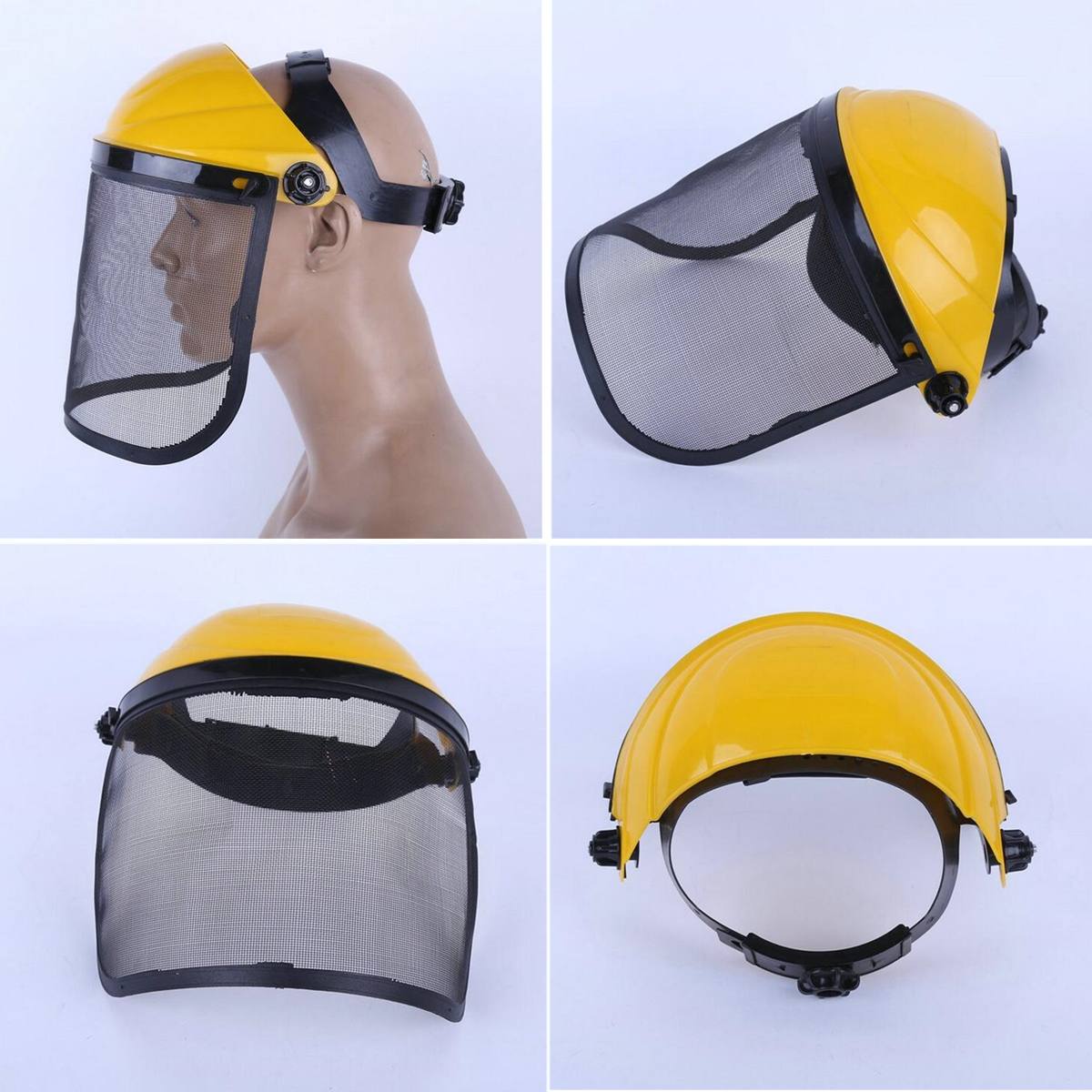 Casco de seguridad con visera de malla para desbrozadora de registro, máscara de protección forestal para cortacésped, tapa protectora forestal