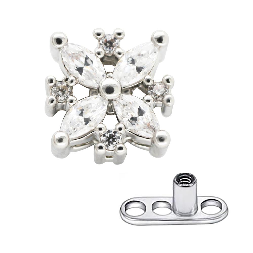 MUSI 2mm Dermal Anchor G23 Titan Körper Schmuck