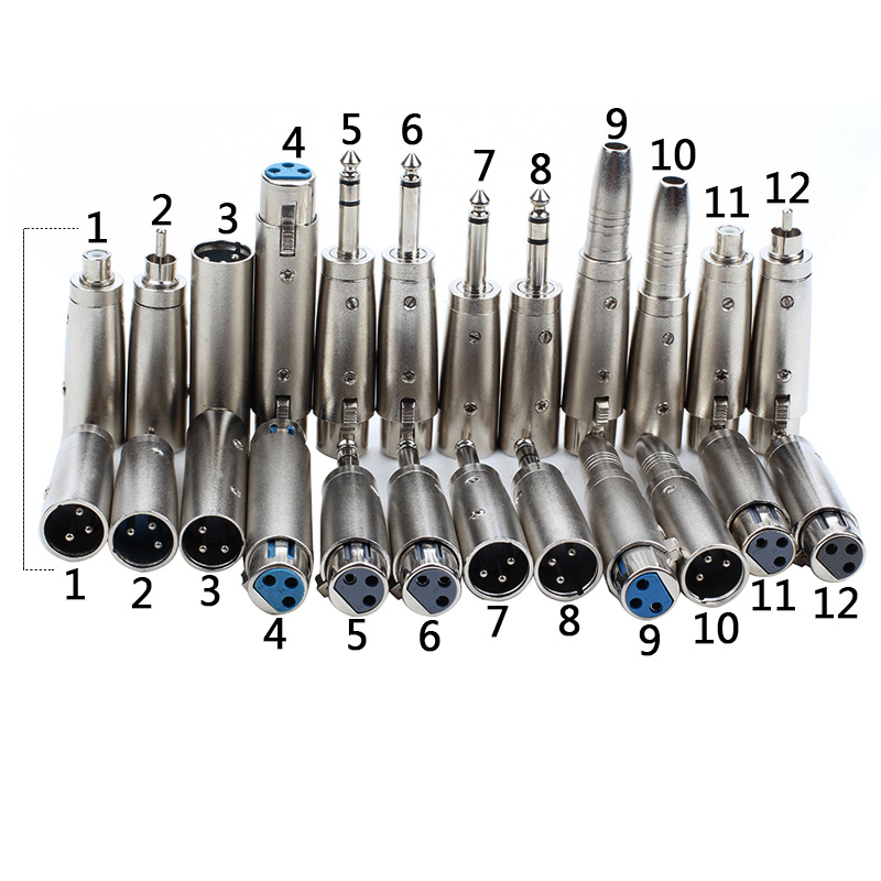 2 stk 3 -benet xlr hun  to 6.35mm han mono jack ledning adapter mikrofon 3 ben xlr han til rca hun leder adapter forniklet