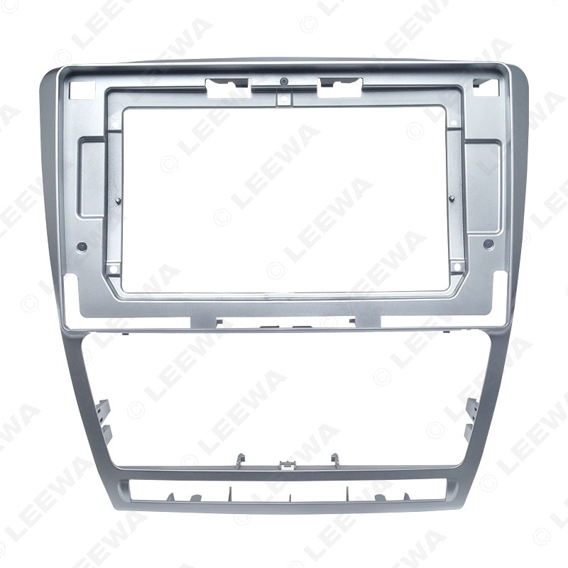 Leewa bilstereo radio til skoda octavia 04-14 stor skærm 10.1 " fascia frame adapter 2 din dvd-afspiller panel dash frame kit