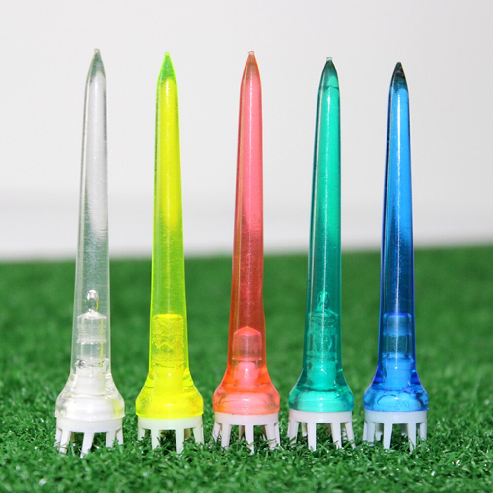 10 Teile/los Kunststoff Golf Abschläge 50mm/62mm/78mm-Reduzieren Reibung & Seite Dreh, mehr dauerhaft & Stabile Golf Kunststoff Abschläge (Zufällige Farben)