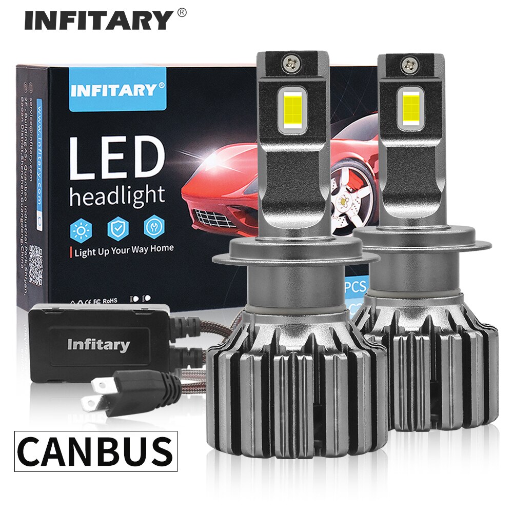 Infitary Led Auto Koplampen Canbus Lampen Super Heldere 30000LM Lampen H1 H11 H7 H4 9005 9006 9003 Voor Auto Fog verlichting Kits Lampen