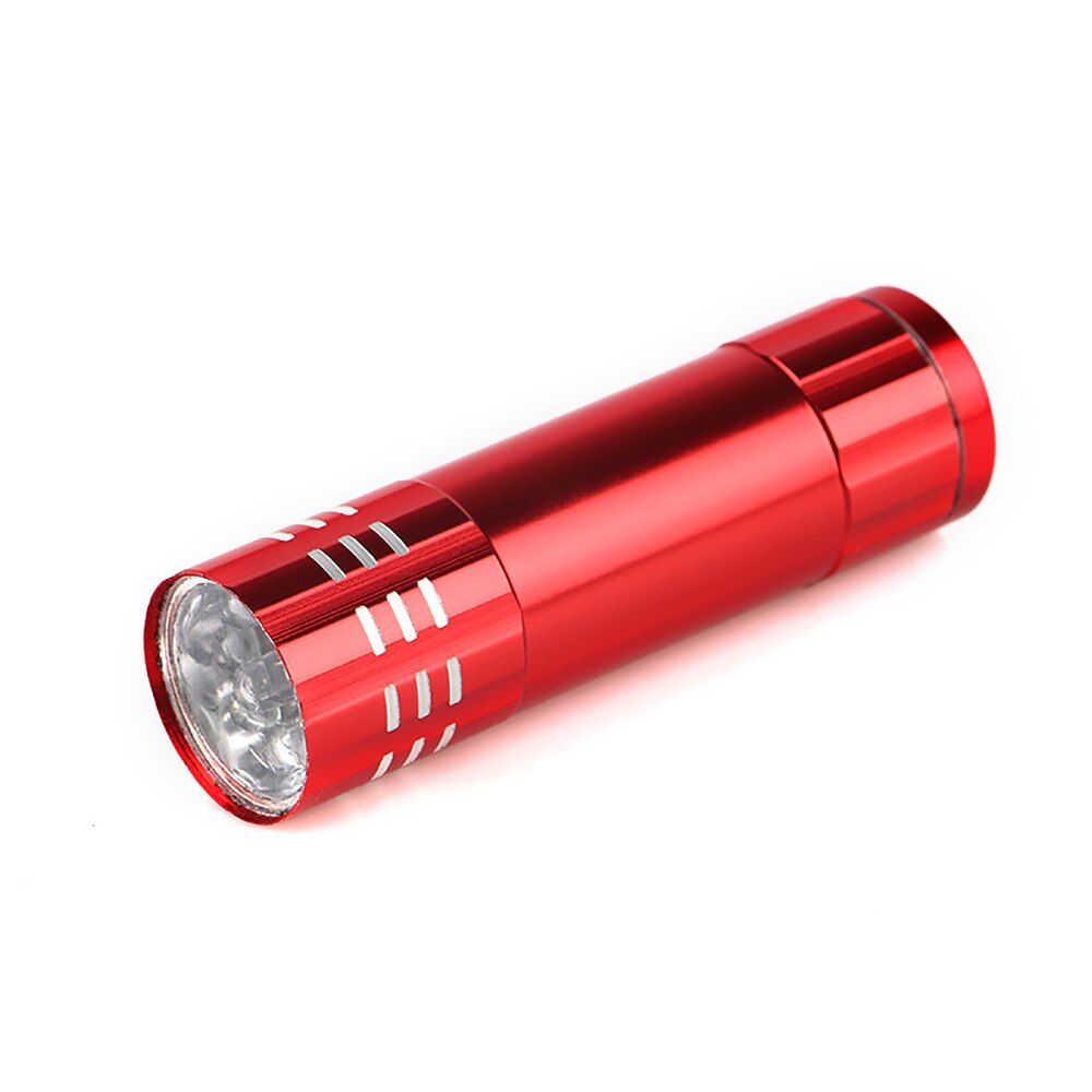 Mini 9 led manicure negletørrer lommelygte bærbar uv gel lampe hurtigtørrende manicure lys ultraviolet maske fluorescerende test