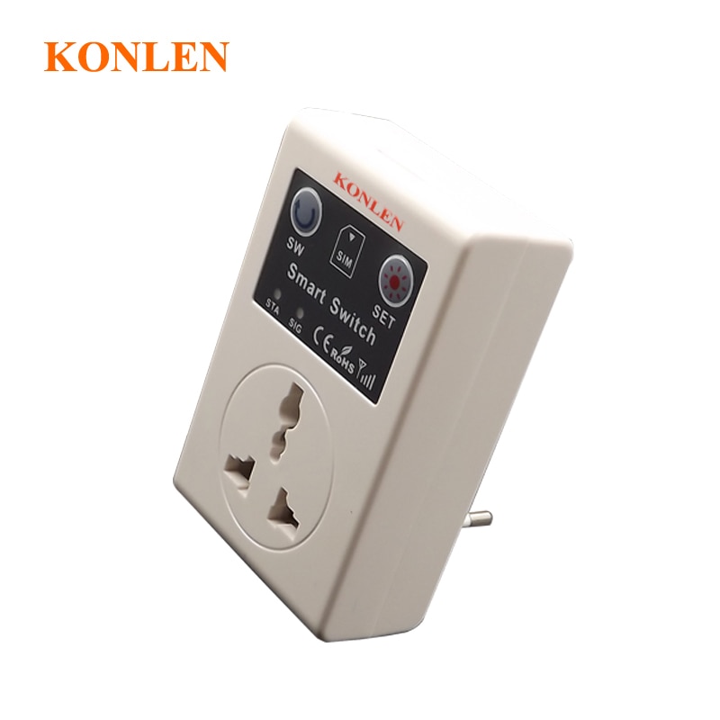 Gsm Power Socket Switch Based Sim Card Sms Call Remote Control for Smart Home Automation KONLEN