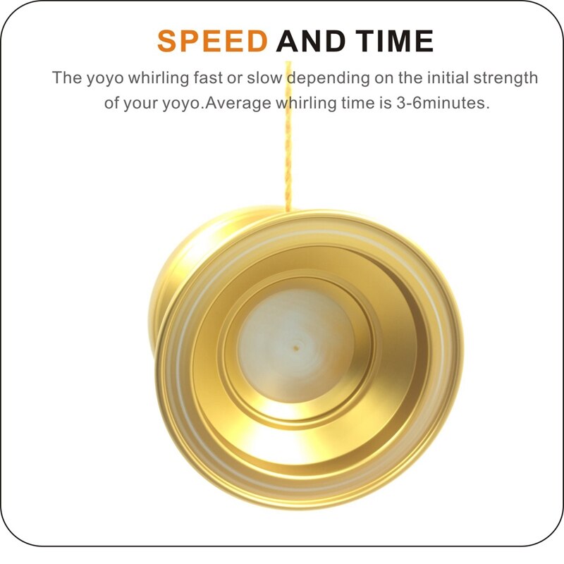 Bebooyoyo Metalen Yoyo Professionele Yoyo Set Yo Yo + Handschoen G6 Jojo Metalen Yoyo Klassieke Speelgoed Aanwezig