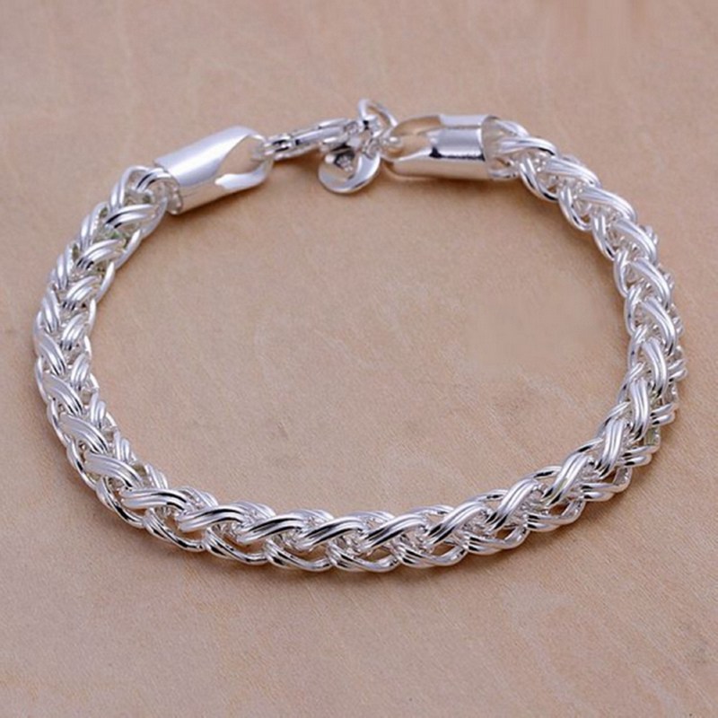 Kleine zomer stijl 925 sterling zilveren armband 925-sterling-silver sieraden bijouterie chain armbanden voor vrouwen mannen SB070