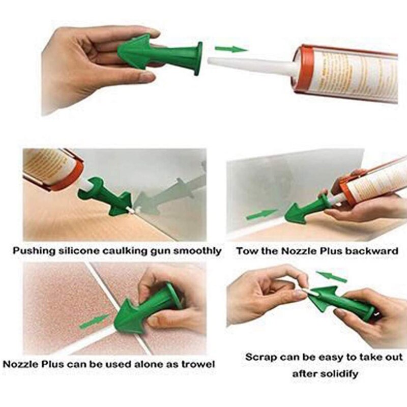 Pala raspador de pegamento de vidrio encolador Yin ángulo hermosa costura Kit de herramientas combinación de dispositivo de herramientas duraderas Conjunto de 4 piezas