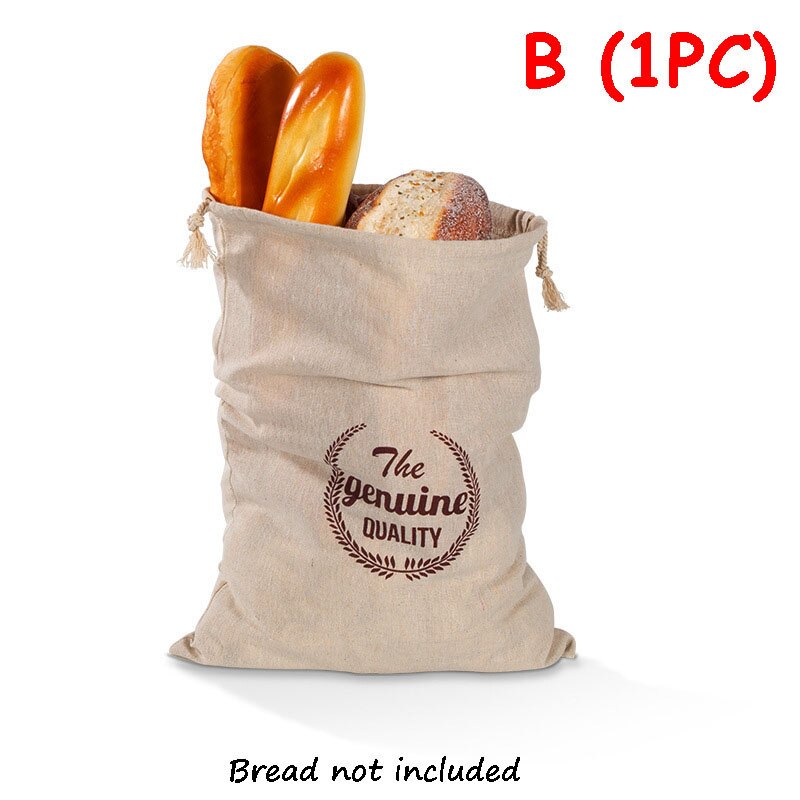 Linnedbrødposer, der kan genanvendes løbebånd til loaf baguette brødopbevaringspose