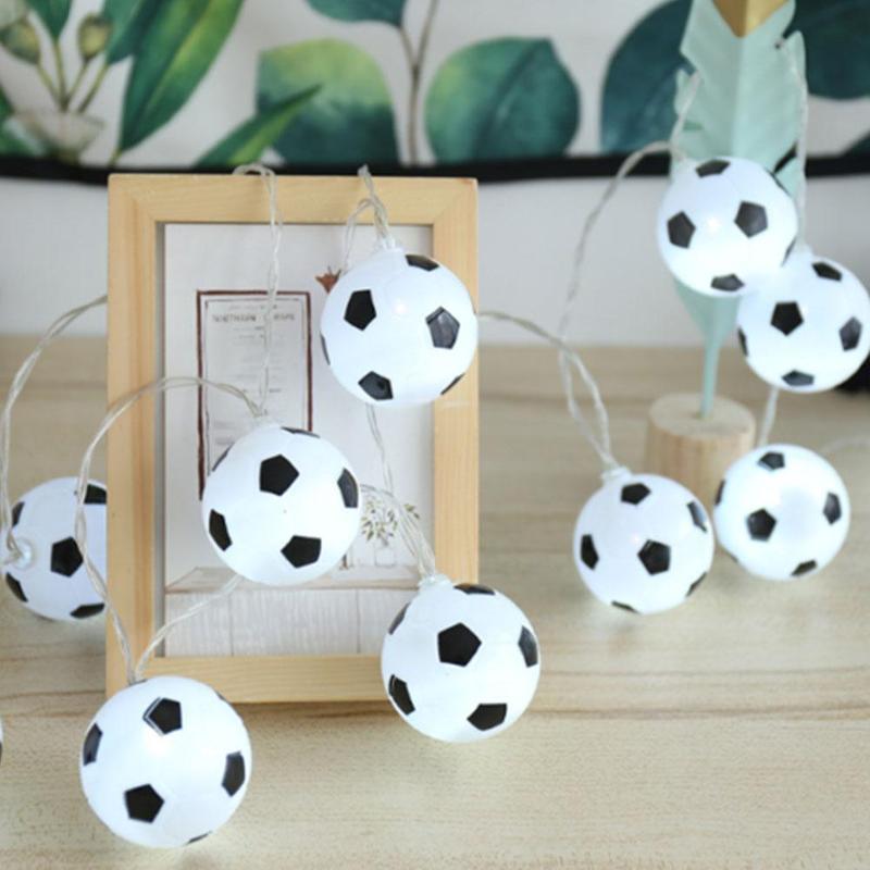 10/20 Leds Voetbal String Lights Voetbal Night Party Licht Slaapkamer Xmas Slingers Decor Lights 150/300Cm kids B5G8