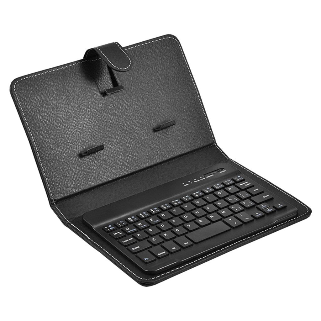 Mini clavier bluetooth sans fil en cuir Portable, pour iPhone, téléphone Android, tablette de divertissement de bureau à faible bruit