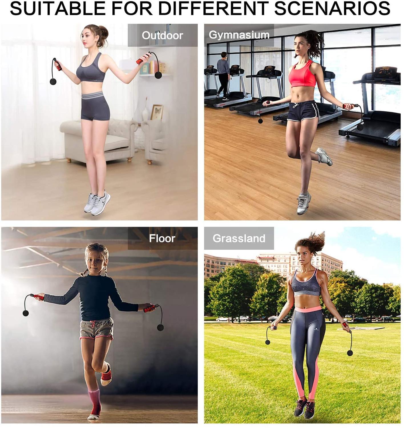 Unisex speed rope verzwaard touwloos springtouw voor double unders oefening bokstraining fitness draadloos springtouw indoor gym