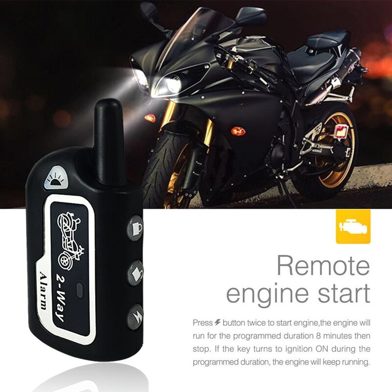 Universeel 12v- weg antidiefstal alarmsysteem voor motorfietsen met afstandsbediening voor het starten van de motor