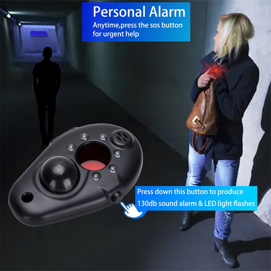 Alarme Anti-détecteur multifonction de sécurité personnelle, Protection des bagages, mouvement, porte ouverte, tente, détection de mouvement