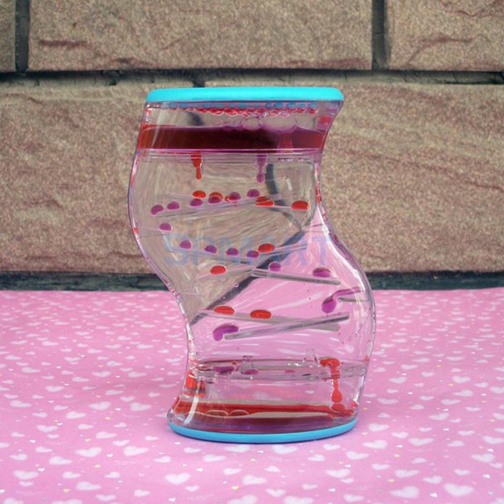 MagiDeal Acrylic Floating Color Mix Oil Liquid Bubbler Motion Sand Timer Hourglass for Home Office Ornament Novelty Toy