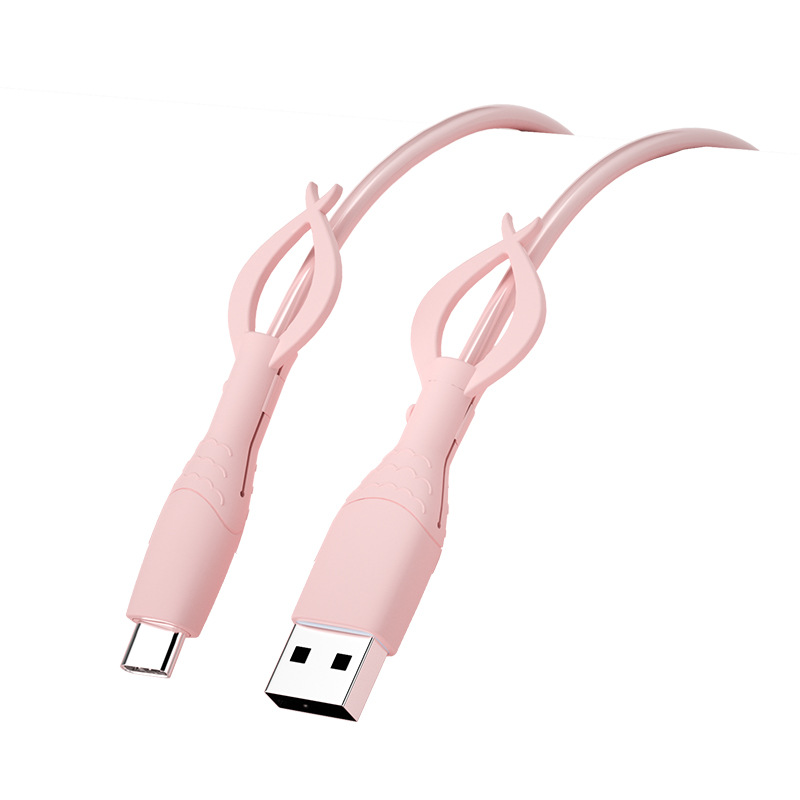 2in1 Silicone Cable Protector for Android/iPhone Anti-Snap Charger Cord Guard /w Reinforced Connector & Tangle-Free Organizer