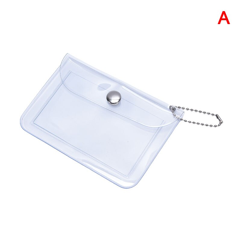 Glitter Transparante Waterdichte Pvc Vrouwen Card Case Visitekaarthouder Mannen Credit Card Bag Id Card Mini Wallet Meisjes Coin portemonnee: A