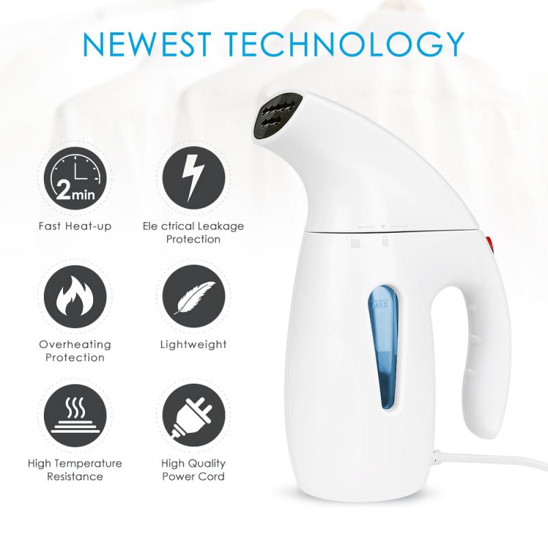 Hjemmestrygning mini håndholdt hængende strygemaskine damp håndholdt tøjdamper tøj hurtigdamper med stofbørste