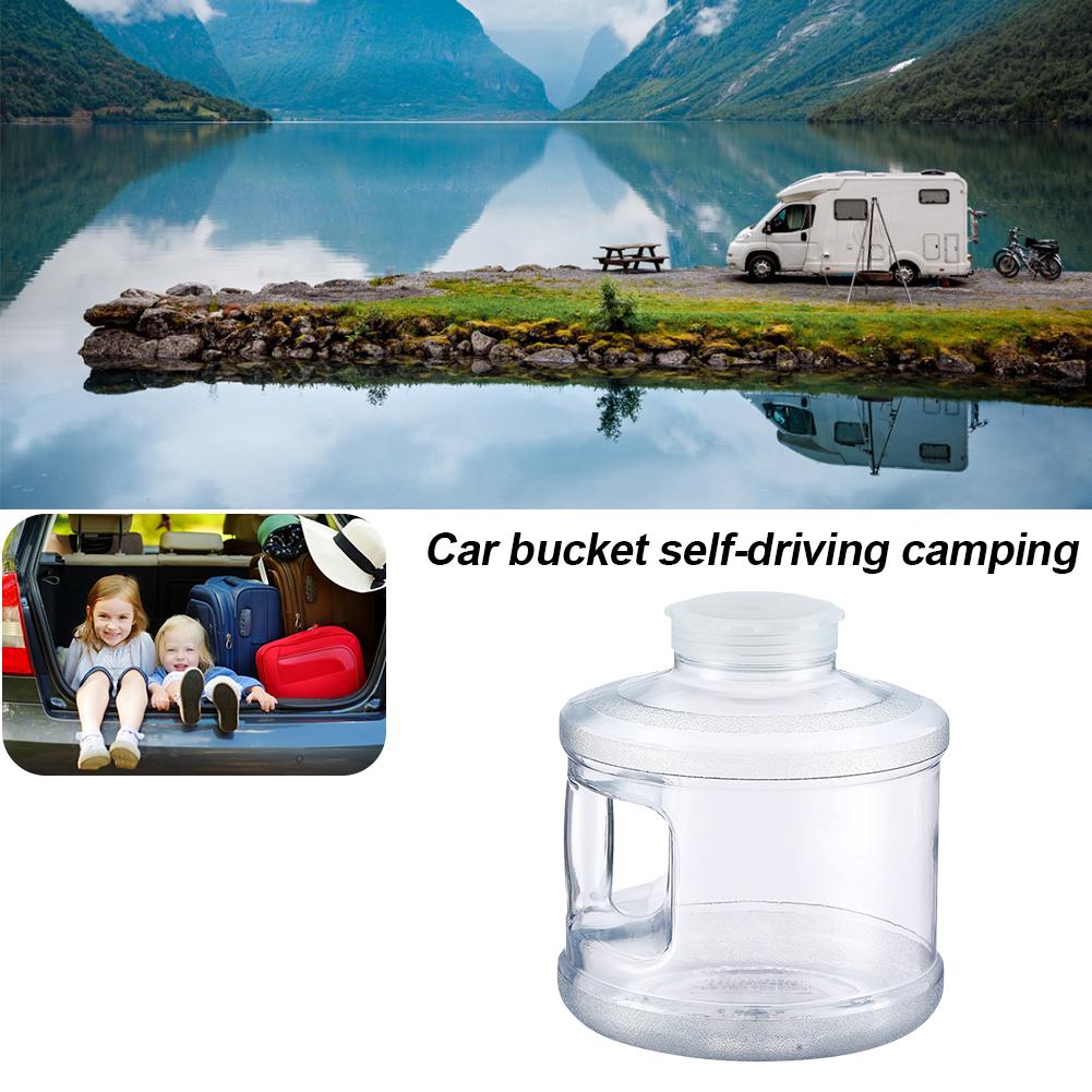 7.5L Auto Opslag Outdoor Emmer Hittebestendig Ronde Dikker Transparante Emmer Voor Zelf Rijden En Camping