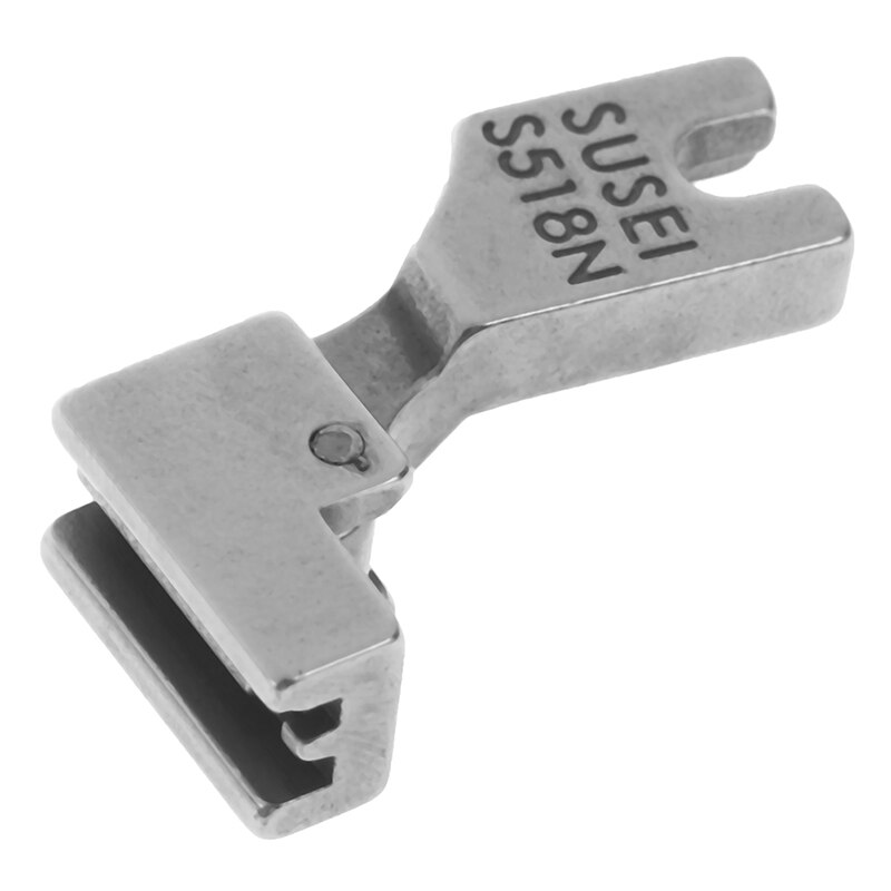 Pie de cremallera Invisible S518N para máquinas de coser, prensatelas para máquina Industrial, serie plana, acero de