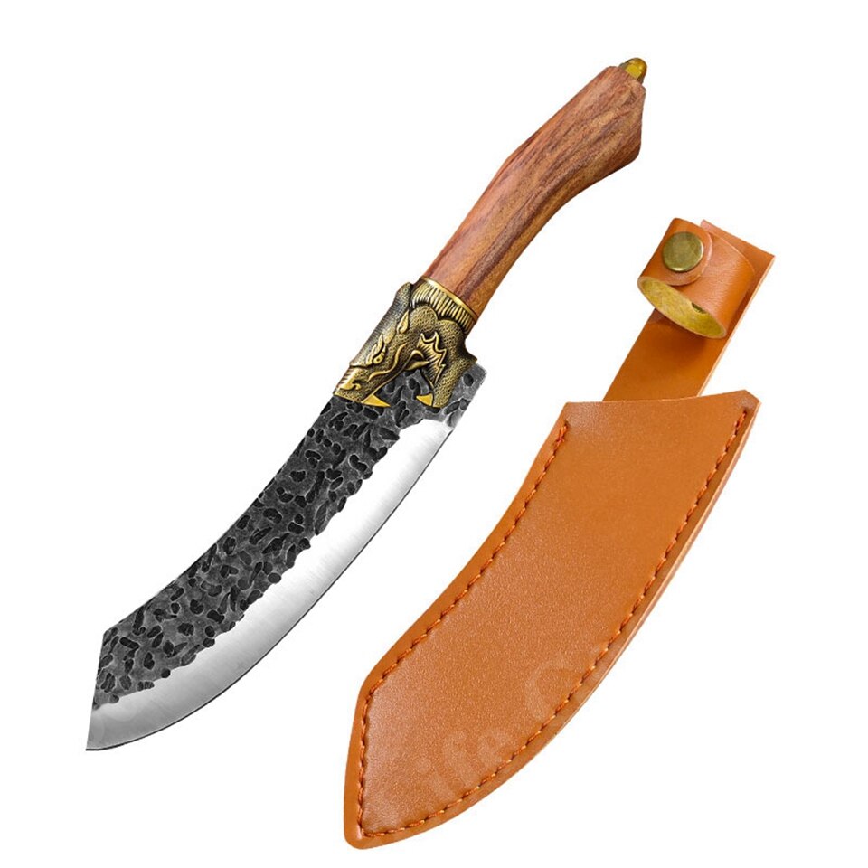 Forged Boning Knife Butcher Knife Set Knives Kitchen High Carbon Damascus Stainless Steel Meat Cleaver Slicing Cooking Tools: Knife E